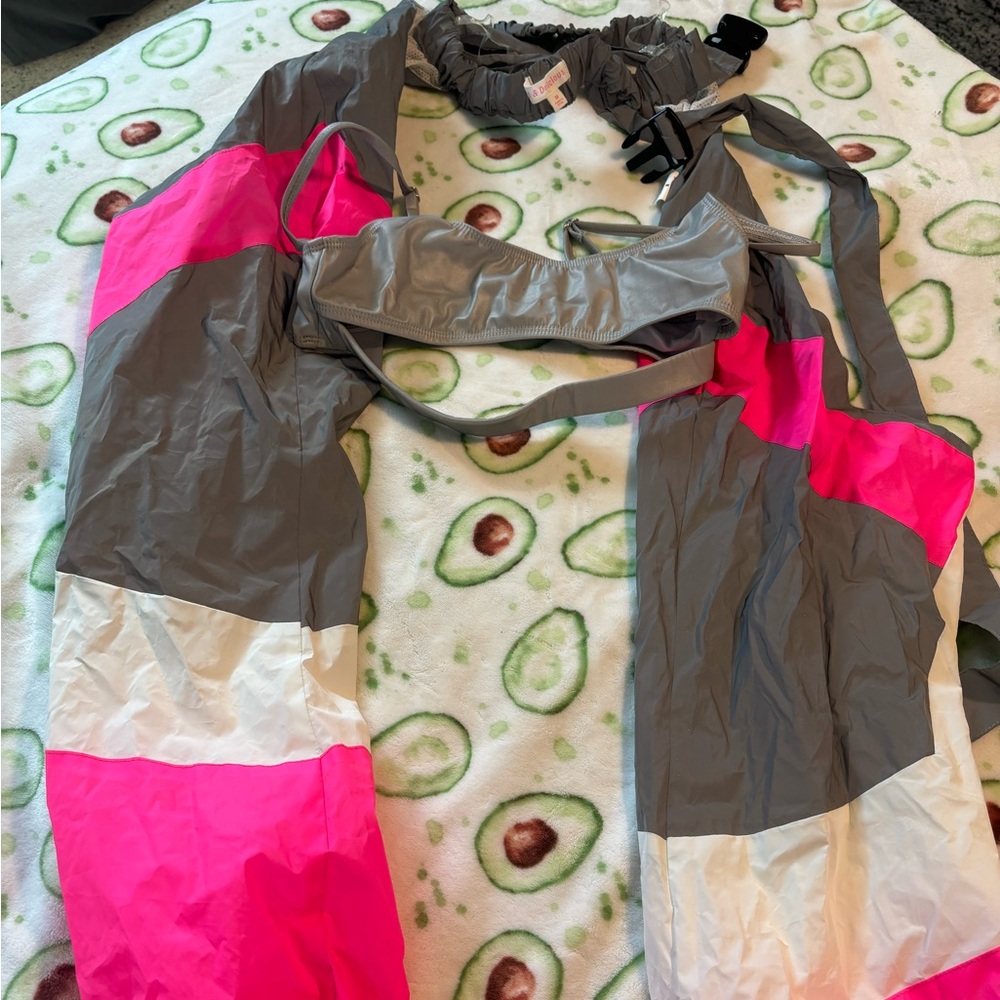 Assless reflective chaps with matching shirt- never worn